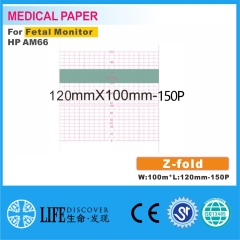 Medical thermal paper 120mm*100mm-150P For Fetal Monitor HP AM66 5 books packing
