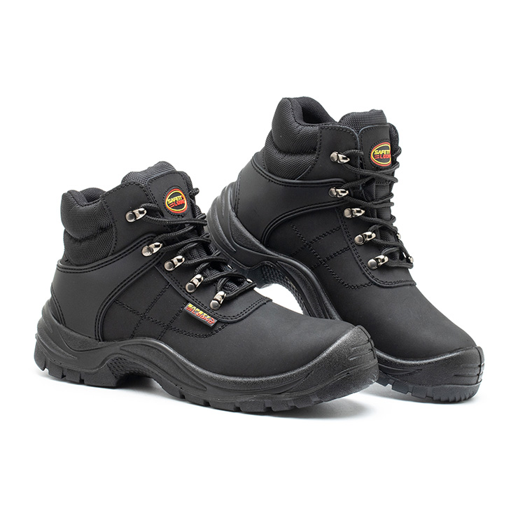 Men Nubuck Leather PU Outsole Safety Shoes