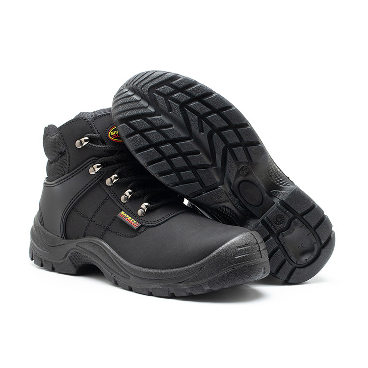 Men Nubuck Leather PU Outsole Safety Shoes