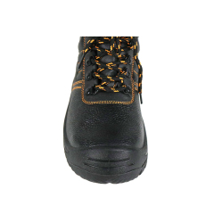 Classic Design Embossed Genuine Leather Safety Shoes