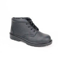 Mid Cut Cow Leather Rubber Sole Safety Boot