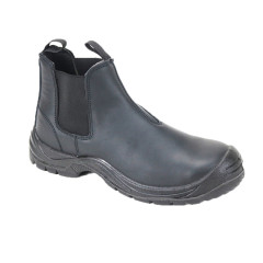Non Lace Design Genuine Leather Industrial Protective Safety Boots