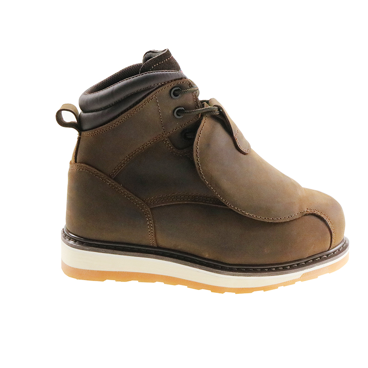 Stylish Design Welding Use Crazy Horse Leather Safety Shoes