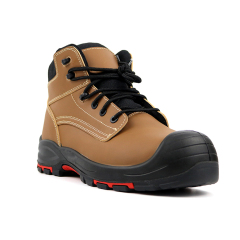 Stylish Design Genuine Leather Mid Sut Safety Boots for Men