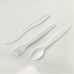Airline Biodegradable Composatable Cornstarch Fork Spoon & Knife set