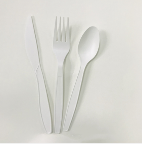 Airline Biodegradable Composatable Cornstarch Fork Spoon & Knife set