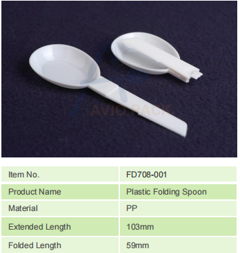 Plastic Folding Spoon&Fork