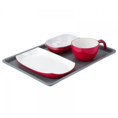 Airline Reusable Plastic Catering SAN Rotable Tableware