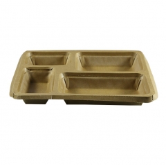 Disposable Kraft Paper Lunch box with lid