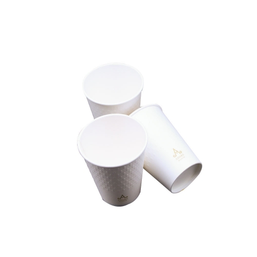 Eco Friendly Biodegradable Coffee Paper Cup with Lid (Plastic Free)