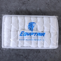 Hot And Cold Airline Towel In Tray With Plastic Tong