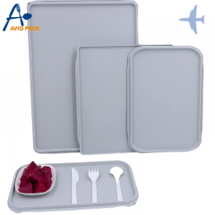 Avio Pack 2/3 Atlas Size Inflight Food Tray Square Plastic Tray ABS Plastic Serving Atlas Tray