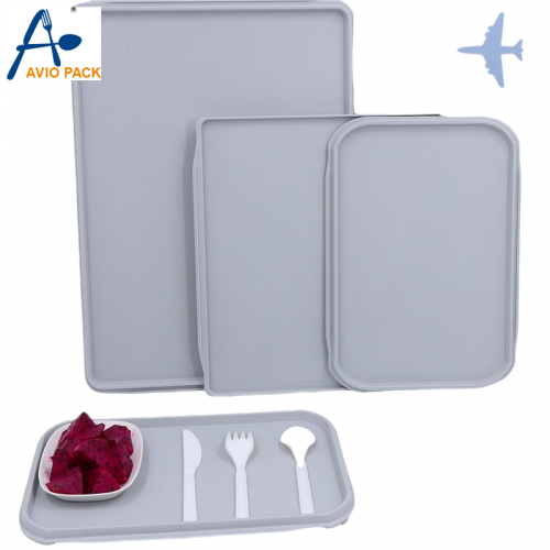 Avio Pack 2/3 Atlas Size Inflight Food Tray Square Plastic Tray ABS Plastic Serving Atlas Tray