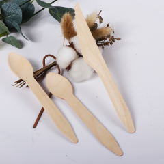 Compostable Disposable Wooden Cutlery Set