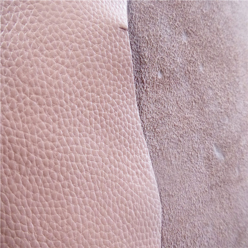 Full-grain Eco-friendly first layer Lychee embossed cow leather