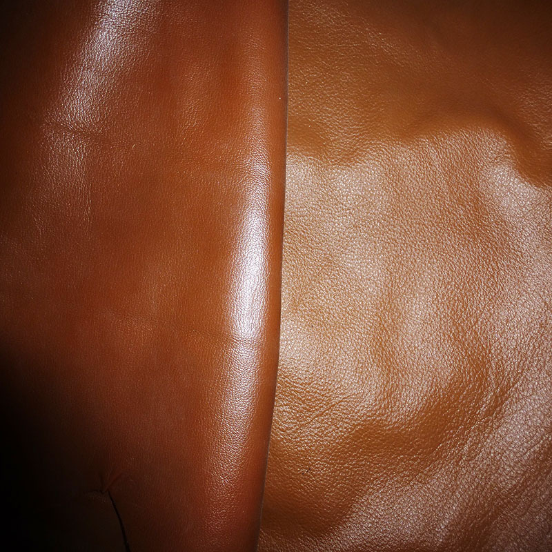 Eco-friendly brown first layer full grain nature milled cow leather