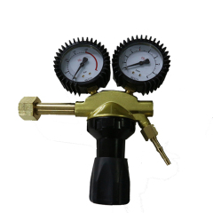High Quality TR-37 CO2 Brass Gas High Pressure Regulator With Two Pressure Gauge