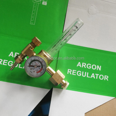 High Quality W-100 Brass CO2 / Argon Gas High Pressure Regulator With Pressure Gauge and Flowmeter for Gas Cutting and Welding