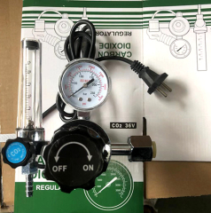 W-199 High Quality Carbon Dioxide Gas High Pressure Regulator With Flowmeter and 36V Heater for Cutting and Welding