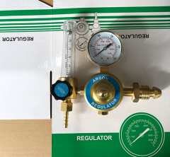 W-101 Brass Argon / CO2 Gas Regulator Gas High Pressure Regulator With Pressure Gauge and Flowmeter