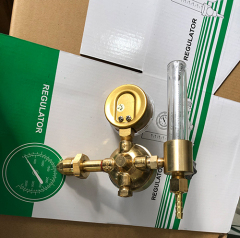 W-101 Brass Argon / CO2 Gas Regulator Gas High Pressure Regulator With Pressure Gauge and Flowmeter