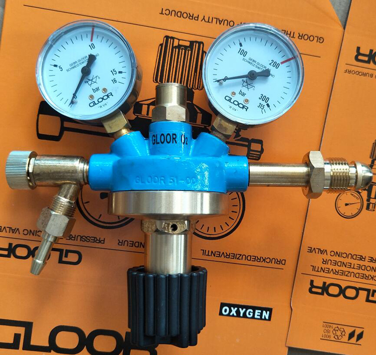 High Quality Or-06 Oxygen Brass Gas High Pressure Regulator With Pressure Gauge