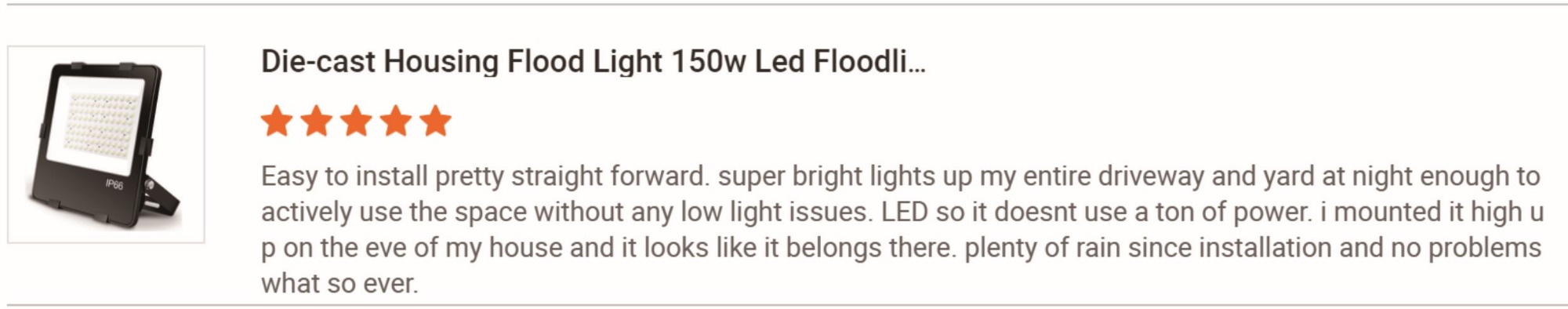 Revisión de la luz de inundación LED