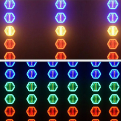 2pcs with case Retro6 Pro RGB LED Hexa Pixel Blinder Light Retro Flash Background Effect Lighting for DJ Stage Party