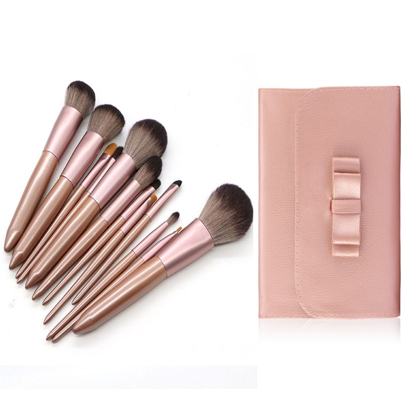 High Quality 12pcs Cosmetic Brushes Set With Wood Handles
