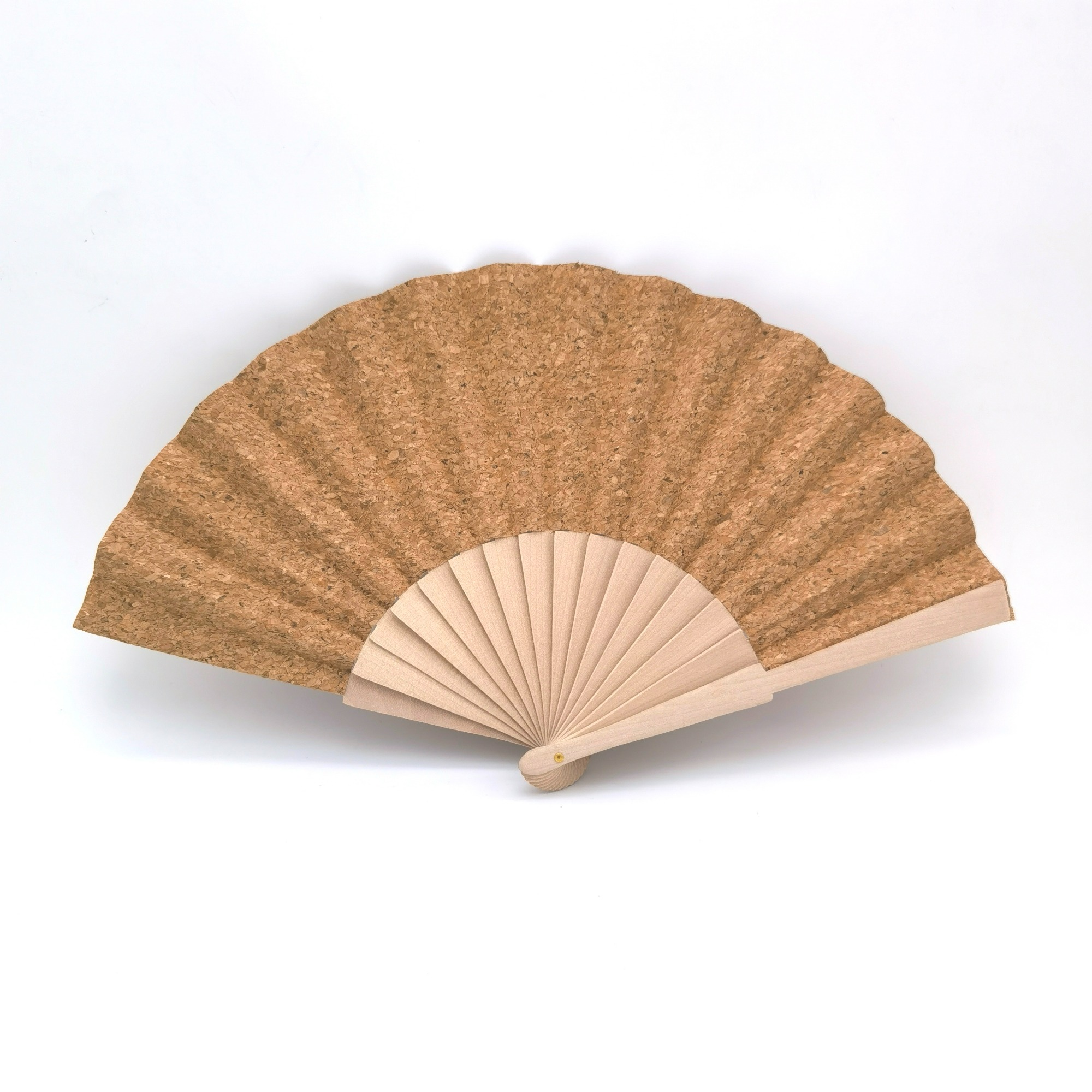 Sustainable Cork Wood Hand Fan