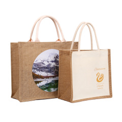 Custom Promotional Eco-Friendly Natural T/C Canvas Shopping Bag Jute Bag