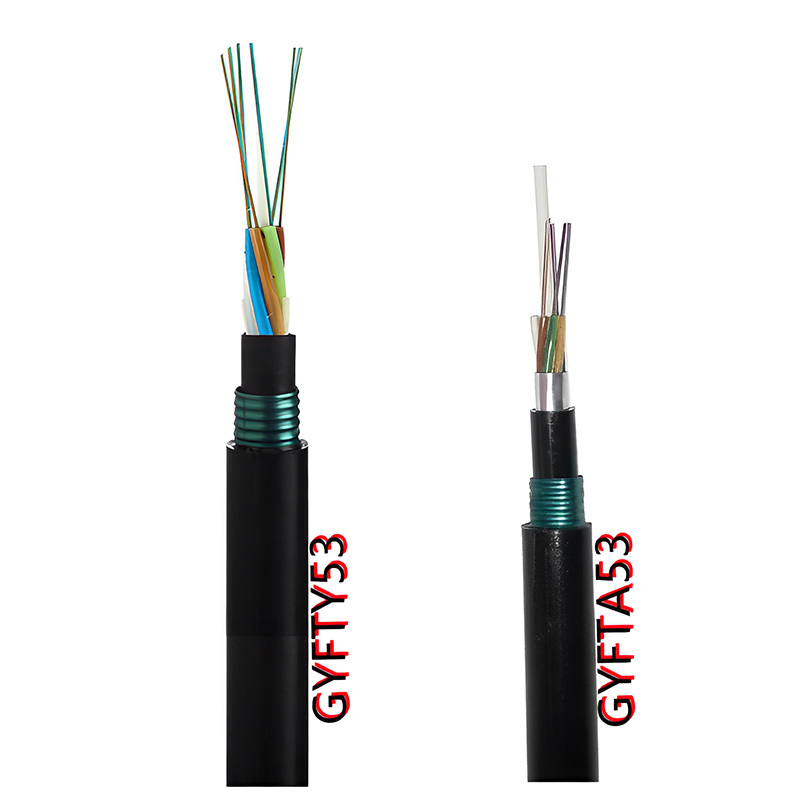 GYTY53 Outdoor 2~96 Core Stranded Loose Tube Armored Cable Fiber Optic Cable