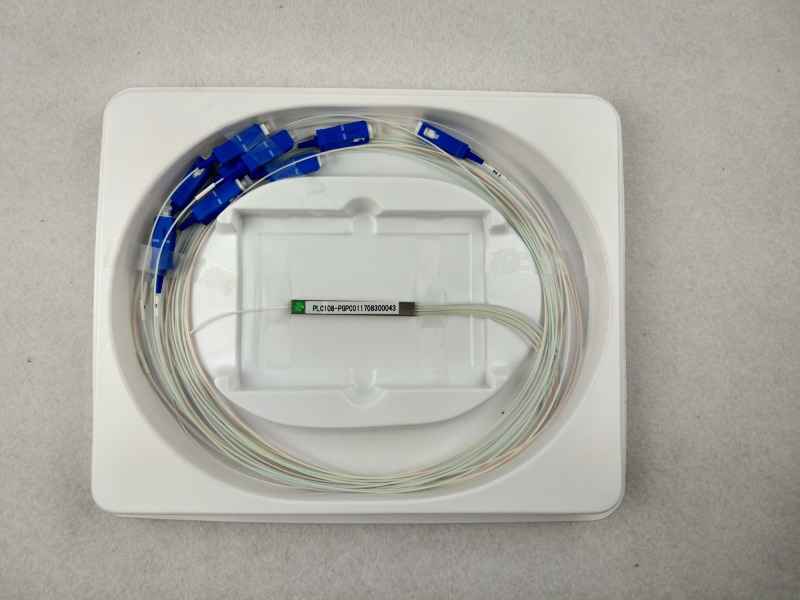 1X8 mini PLC optical fiber splitter