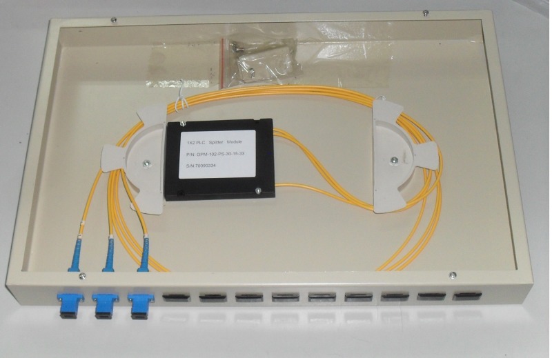 1x2 firber optic splitter rack mount,SC/UPC connector