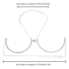 D740--The new trend chest holder sexy round rhinestone body chain bikini beach accessories