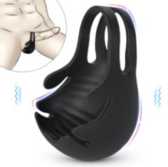 S274--Men's nest penis massager remote control vibration locking essence ring