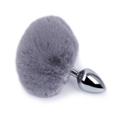 SZ014--Sex toys sm metal back yard fox tail anal plug hair ball anal plug small size