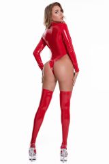 6821-High elastic bright leather PU sexy underwear