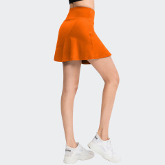 02420--Women's sports skirt, loose fake two-piece quick-drying running fitness skirt