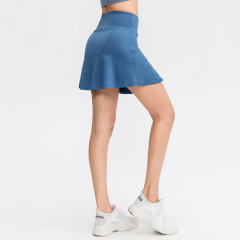 02420--Women's sports skirt, loose fake two-piece quick-drying running fitness skirt