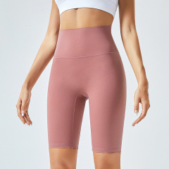 WFK016--No embarrassment high-waisted butt-lifting nude pants for sports and running women's shorts yoga fitness clothes