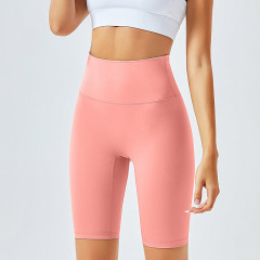 WFK016--No embarrassment high-waisted butt-lifting nude pants for sports and running women's shorts yoga fitness clothes