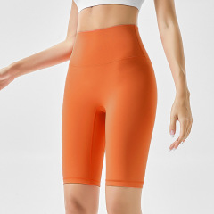 WFK016--No embarrassment high-waisted butt-lifting nude pants for sports and running women's shorts yoga fitness clothes