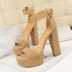 1550-1--Shallow heel pointed toe shining sequins sexy slim nightclub high heels single shoes
