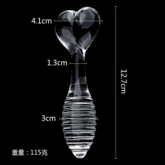 RF6648--Crystal Trace Manual Crystal Dildo for Female Anal Use