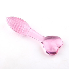 RF6648--Crystal Trace Manual Crystal Dildo for Female Anal Use