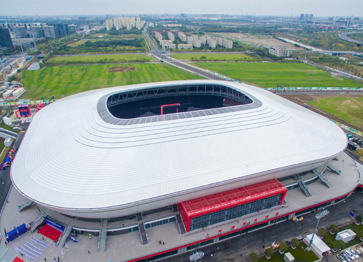 Football field steel structure