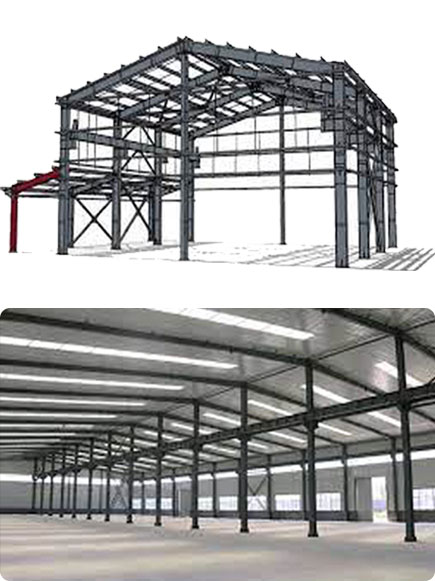 Large steel structure workshop