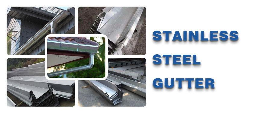 Stainless steel gutters