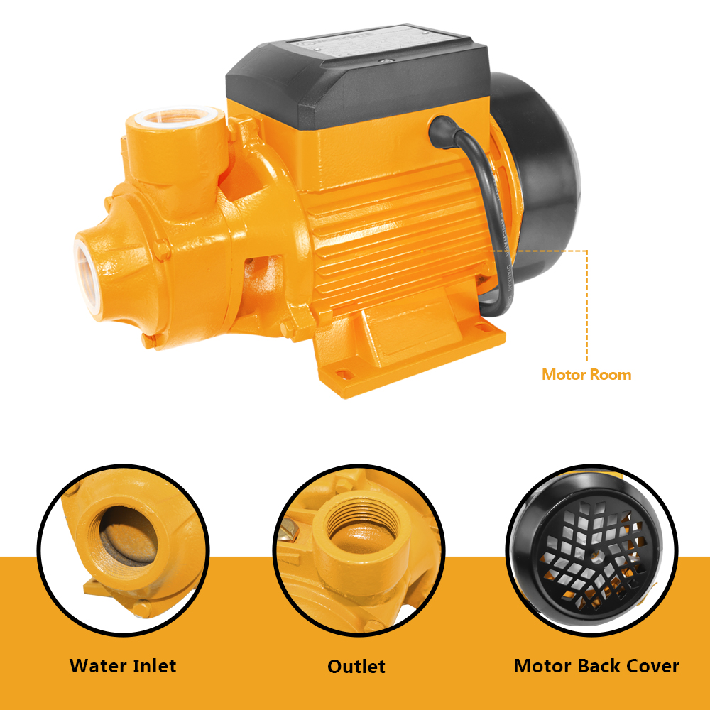 WORKSITE Vortex Pump Copper Motor 1HP 750W Domestic Clean Electric Home Booster Water Pump 45L/min